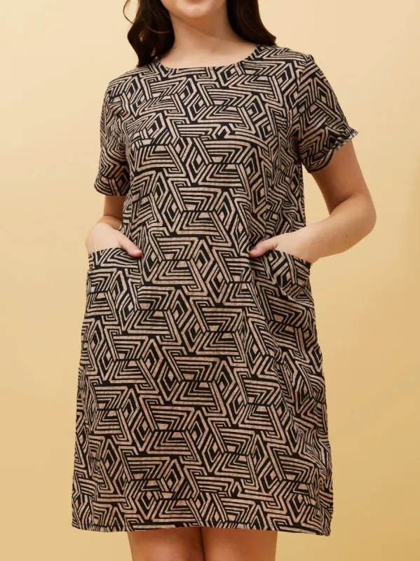 CAROLINE K MORGAN SHORT SLEEVE DRESS sold by Yeltuor