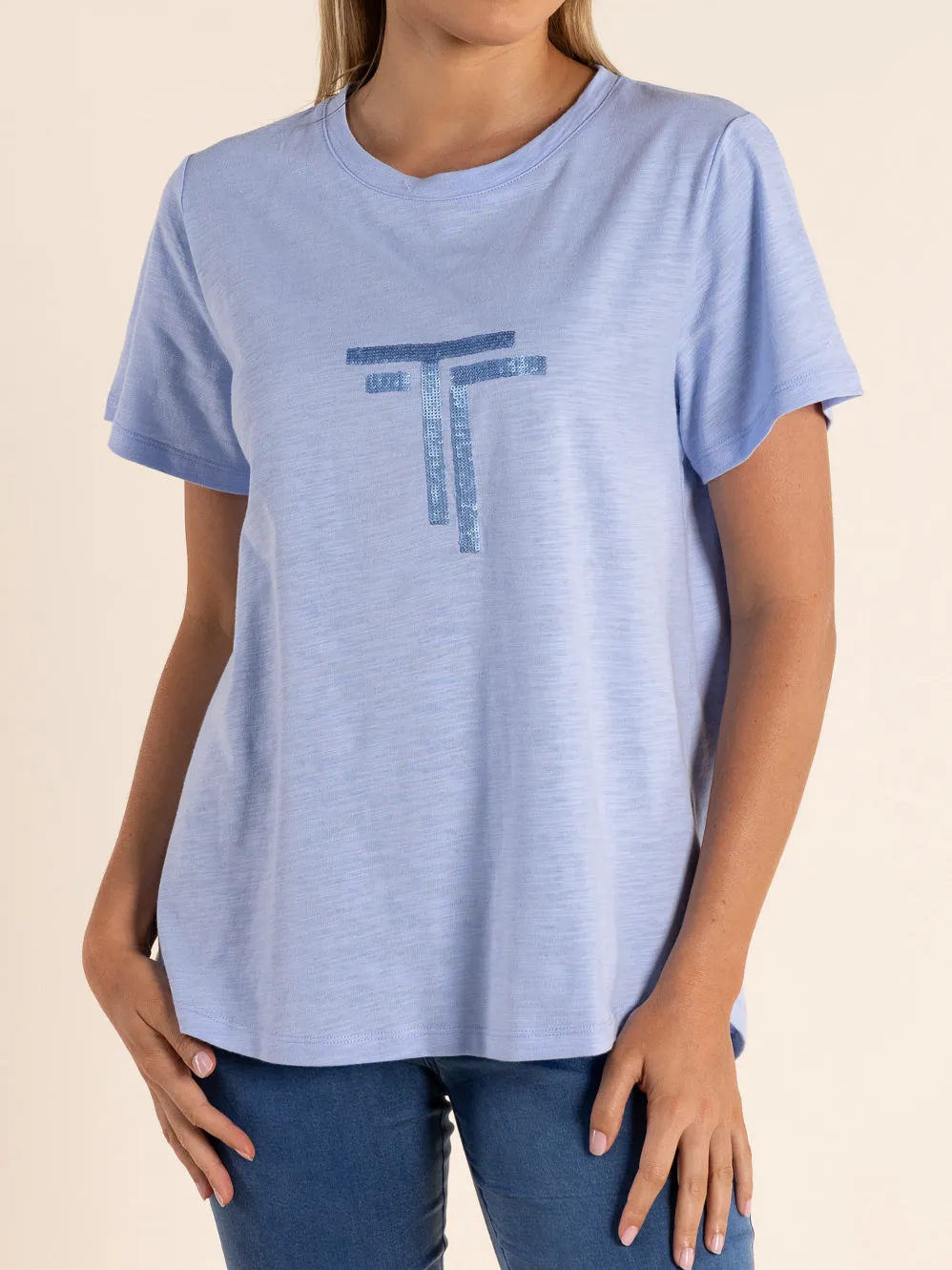 TWO-T'S LOGO SEQUIN CREW TEE sold by Yeltuor product image thumbnail 4