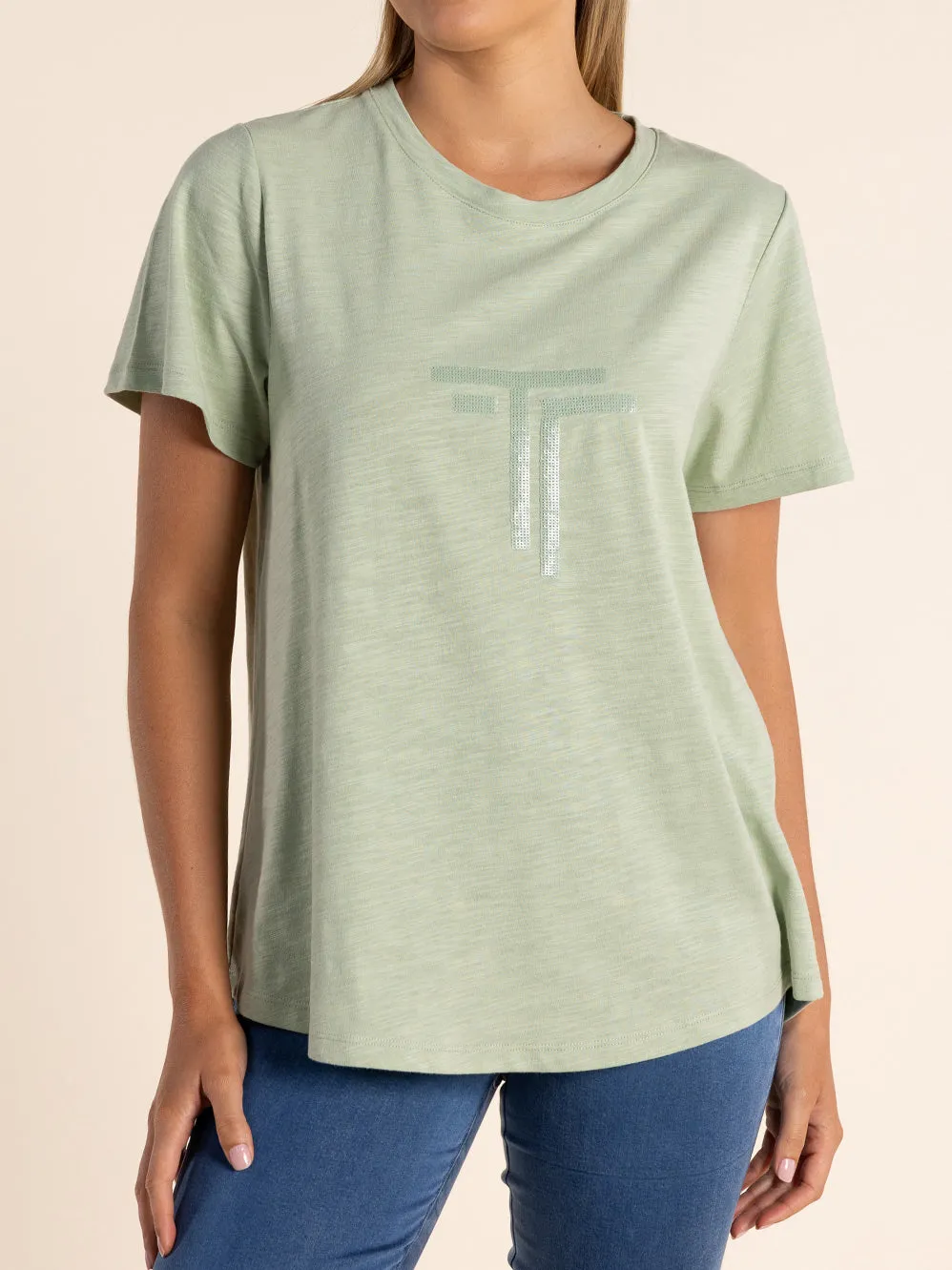 TWO-T'S LOGO SEQUIN CREW TEE sold by Yeltuor product image thumbnail 5