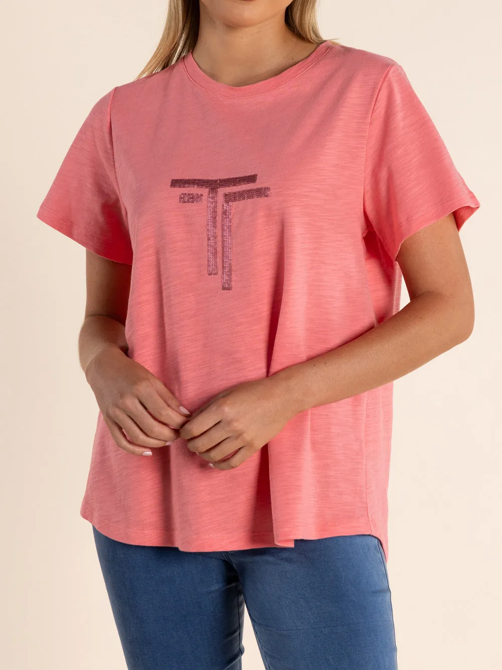TWO-T'S LOGO SEQUIN CREW TEE sold by Yeltuor product image thumbnail 3