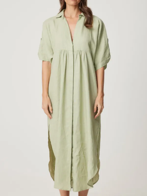 ENNI LINEN DROP SHOULDER DRESS sold by Yeltuor