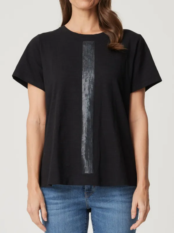 ENNI SEQUIN STRIPE TEE sold by Yeltuor