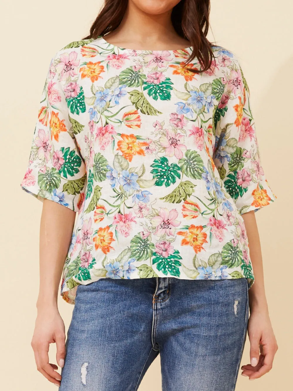 BOTTEGA MODA SHORT SLEEVE FLORAL TOP sold by Yeltuor