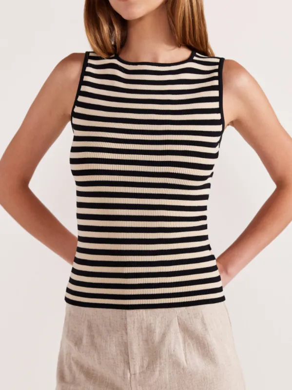 STAPLE THE LABEL MIA STRIPE KNIT TANK sold by Yeltuor