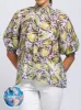 FOIL SHIRR BLISS TOP sold by Yeltuor