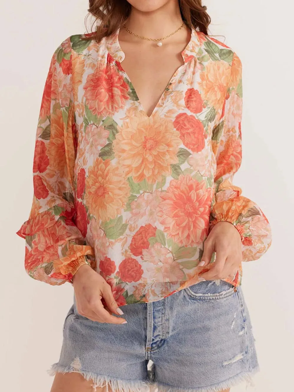 MINKPINK AIDA LONG SLEEVE BLOUSE sold by Yeltuor