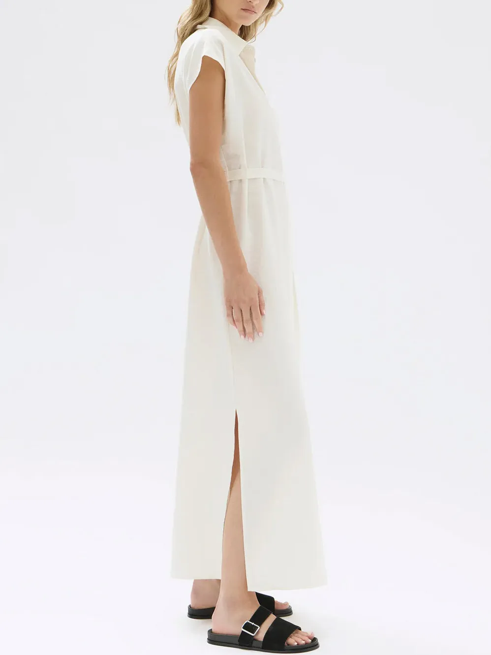 ASSEMBLY LABEL HEATHER MAXI SHIRT DRESS sold by Yeltuor product image thumbnail 3