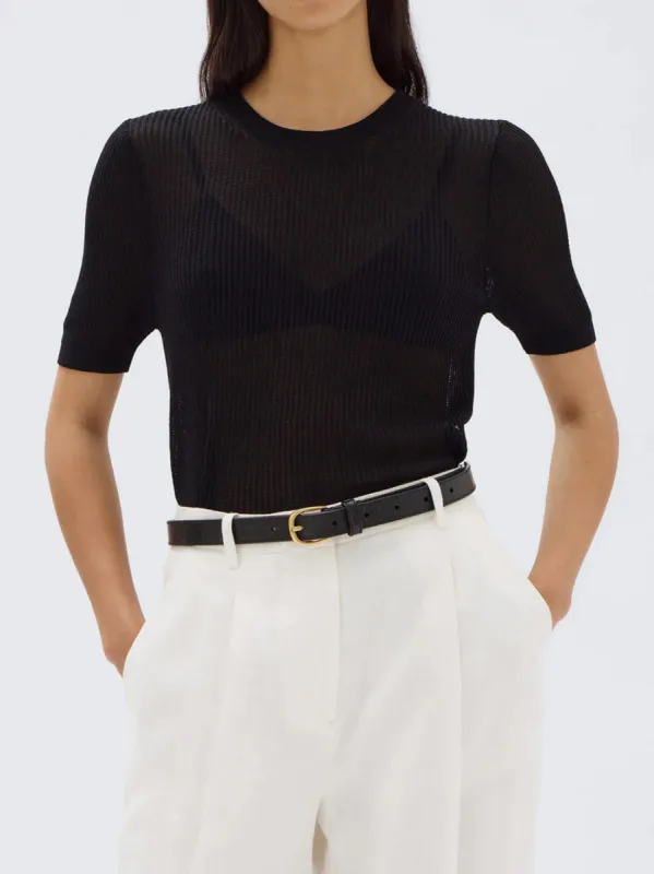 ASSEMBLY LABEL BELLE KNIT SHORT SLEEVE TEE made by Assembly Label