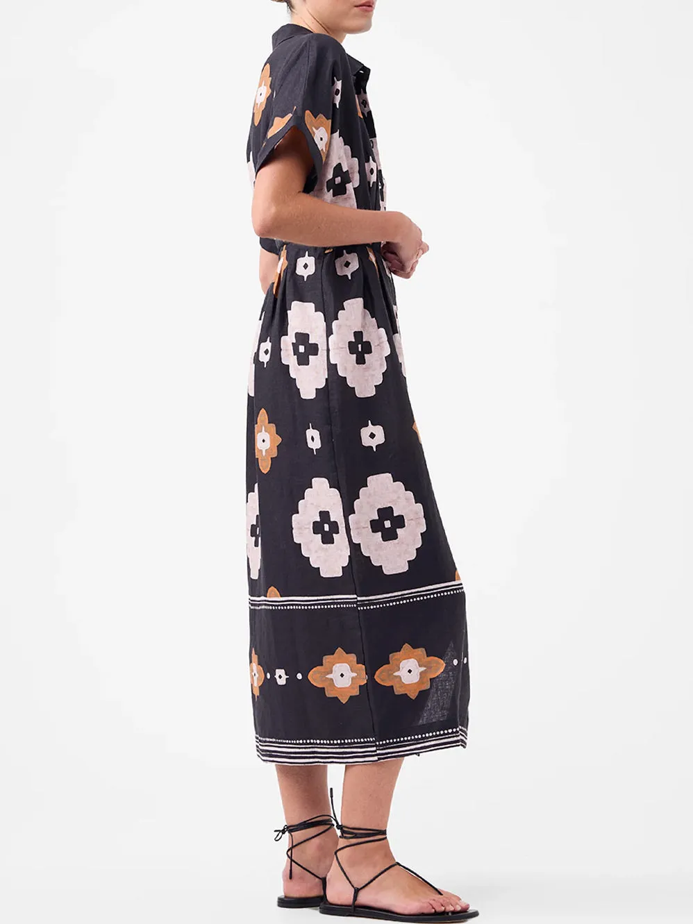 MORRISON NAVI LINEN SHIRT DRESS sold by Yeltuor product image thumbnail 3