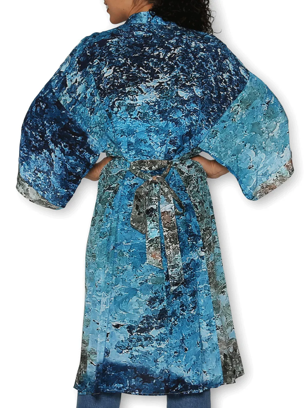 THE ARTISTS LABEL CINQUE TERRE DREAMING LONG SILK KIMONO sold by Yeltuor product image thumbnail 3