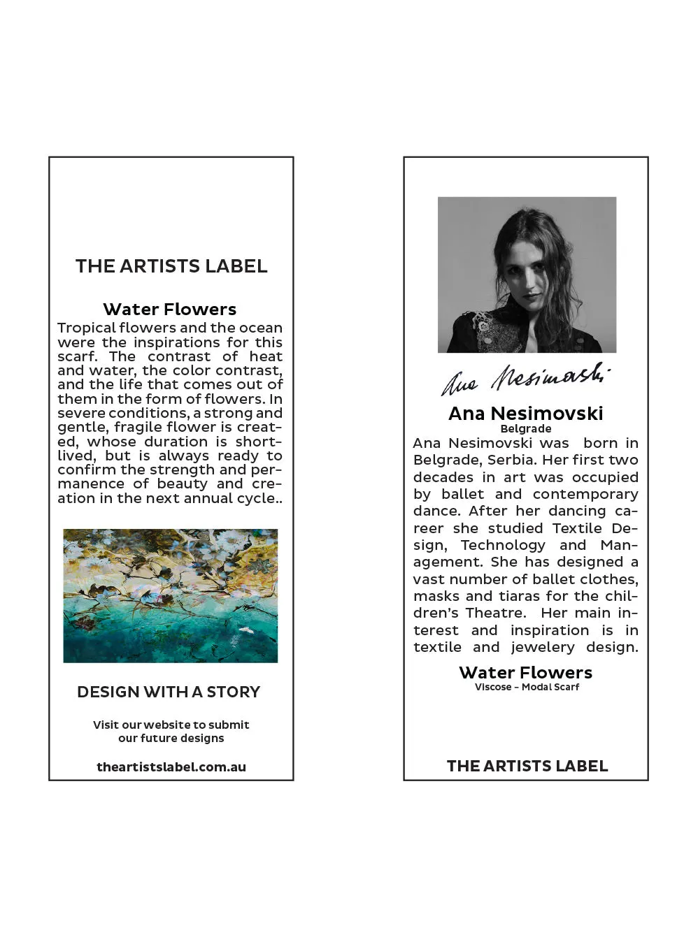 THE ARTISTS LABEL WATERS FLOWERS SCARF sold by Yeltuor product image thumbnail 3