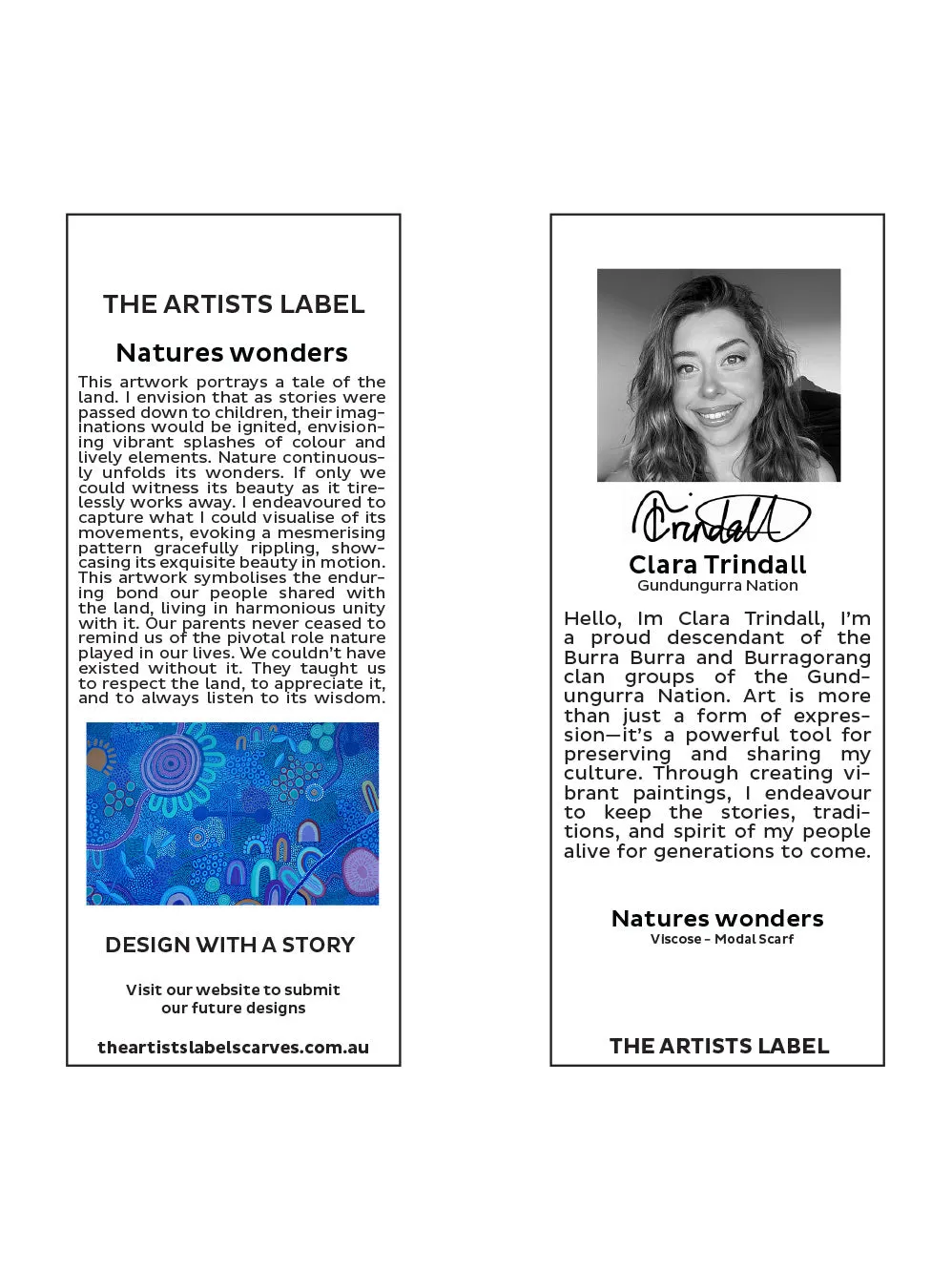 THE ARTISTS LABEL NATURES WONDERS SCARF sold by Yeltuor product image thumbnail 3