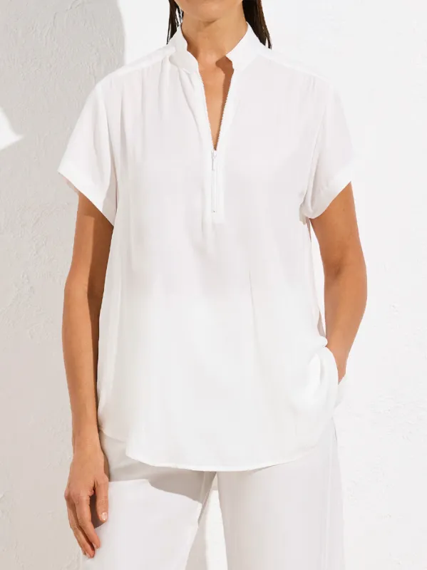 MELA PURDIE ZIP STAND SHIRT sold by Yeltuor