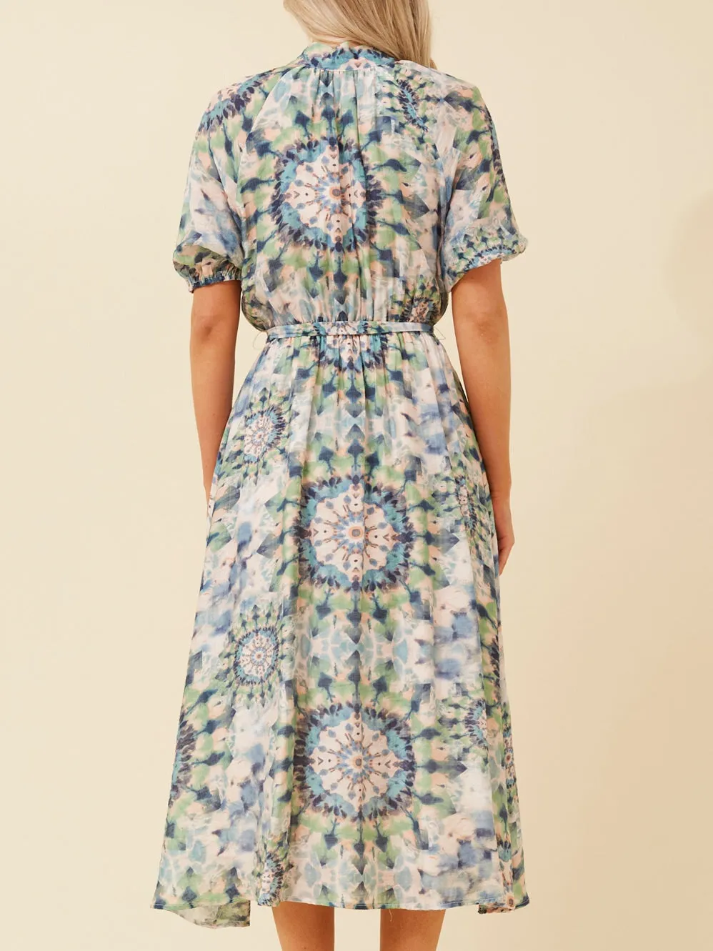 CAROLINE K MORGAN PRINTED MIDI DRESS sold by Yeltuor product image thumbnail 3