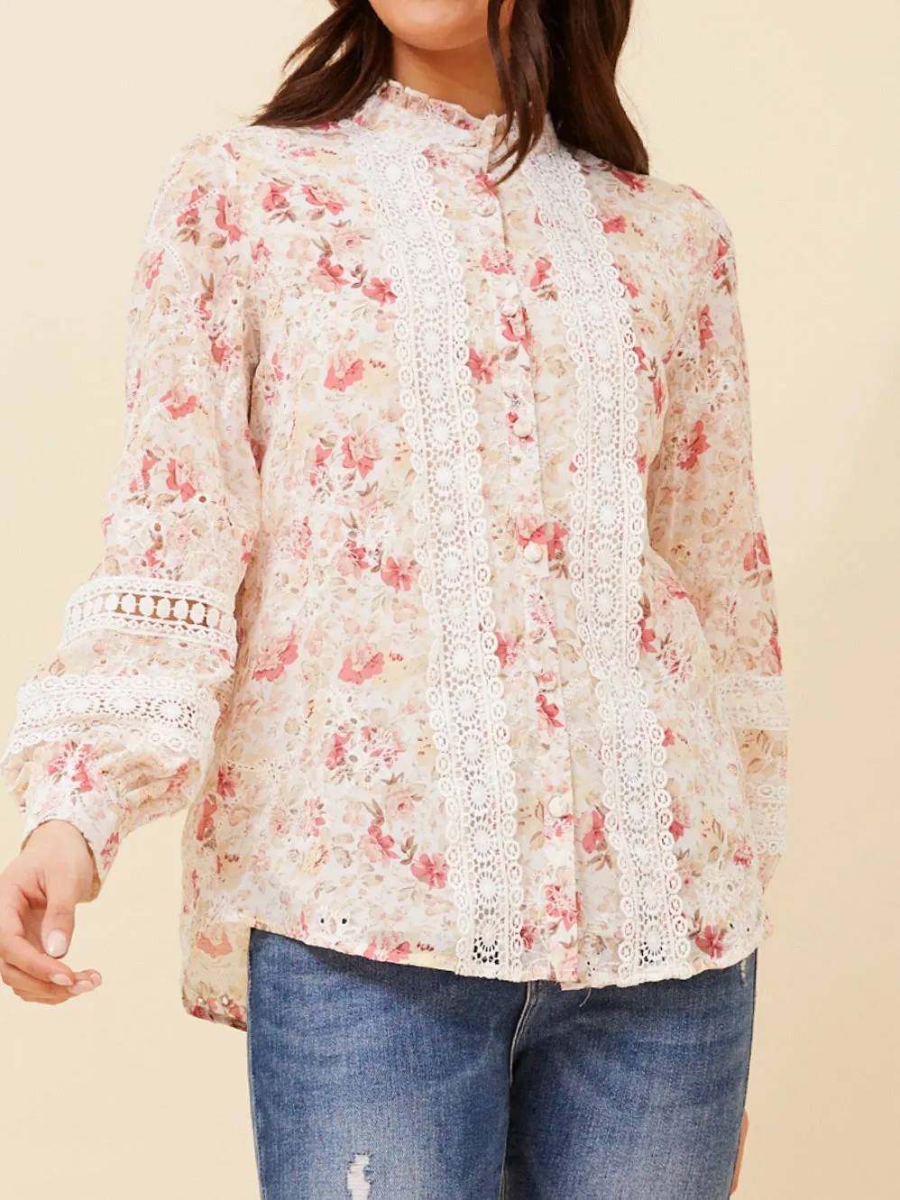 CAROLINE K MORGAN ANGLAISE BLOUSE sold by Yeltuor