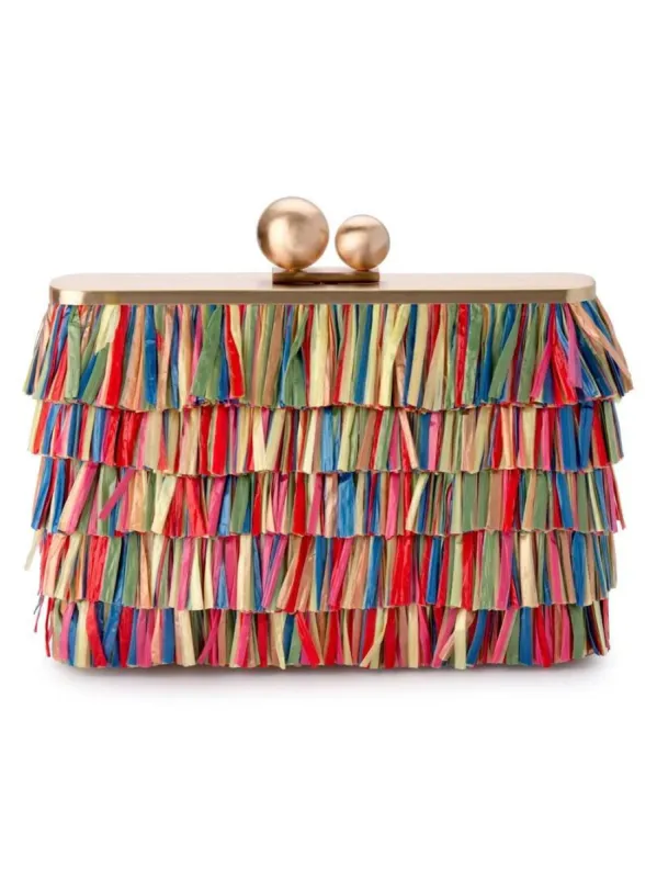 OLGA BERG CARLITA FRINGE CLUTCH sold by Yeltuor