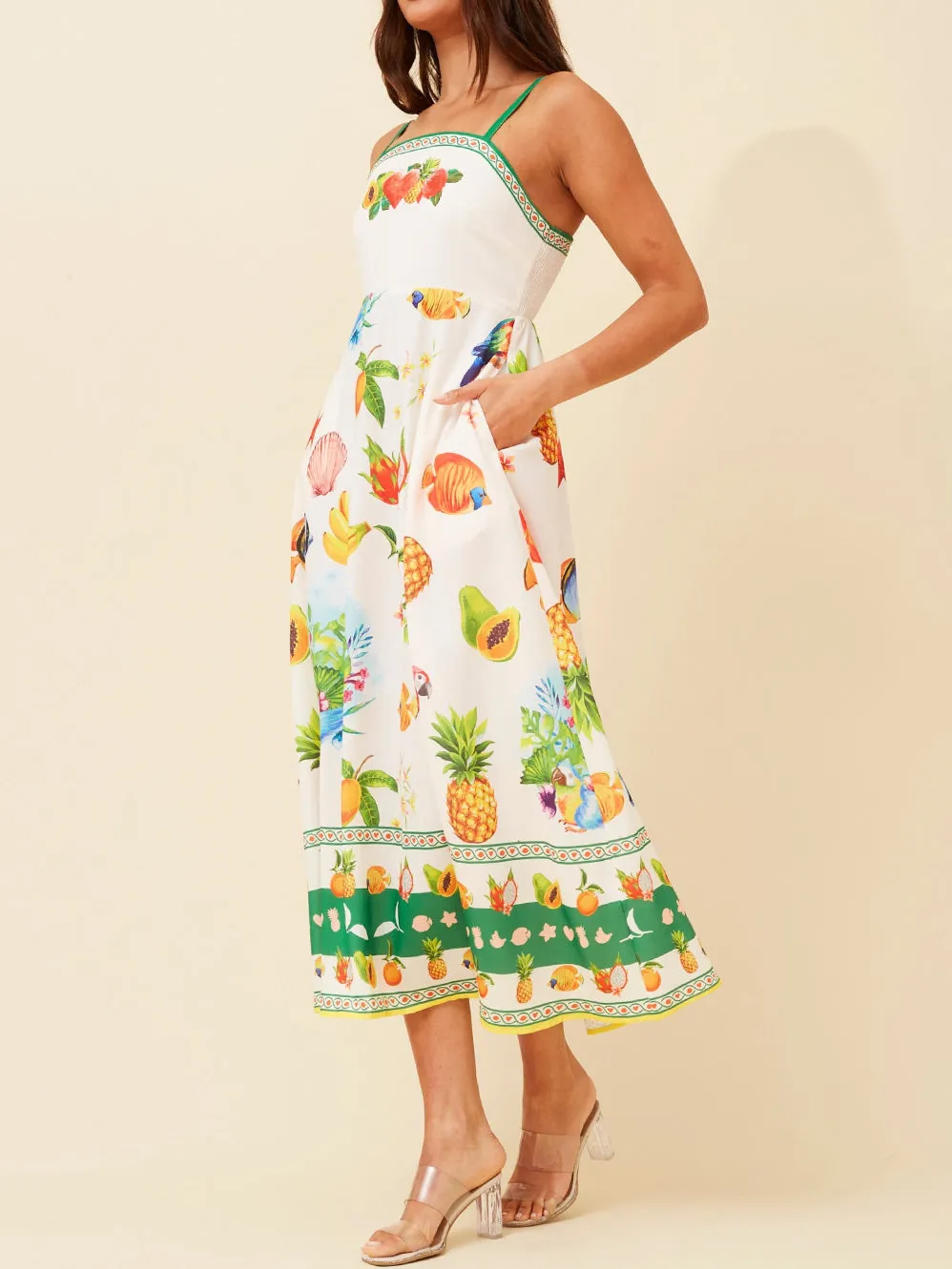 CAROLINE K MORGAN STRAPPY MIDI DRESS sold by Yeltuor product image thumbnail 2