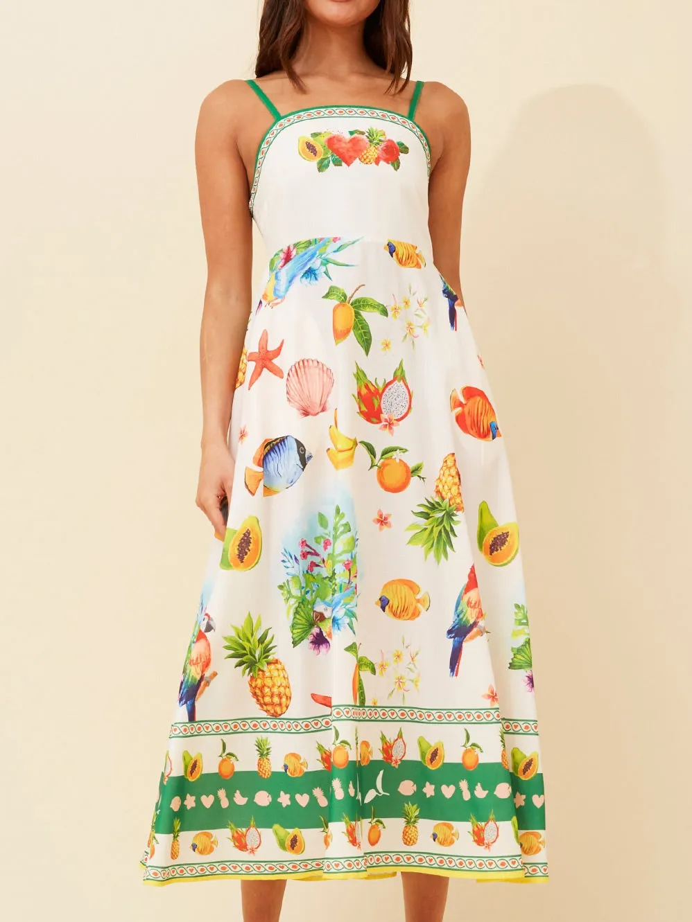 CAROLINE K MORGAN STRAPPY MIDI DRESS sold by Yeltuor