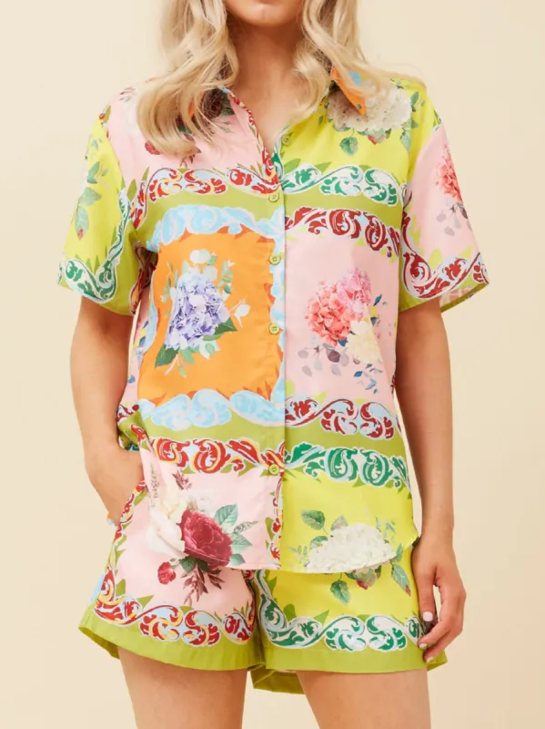 CAROLINE K MORGAN FLORAL PATCHWORK SET sold by Yeltuor