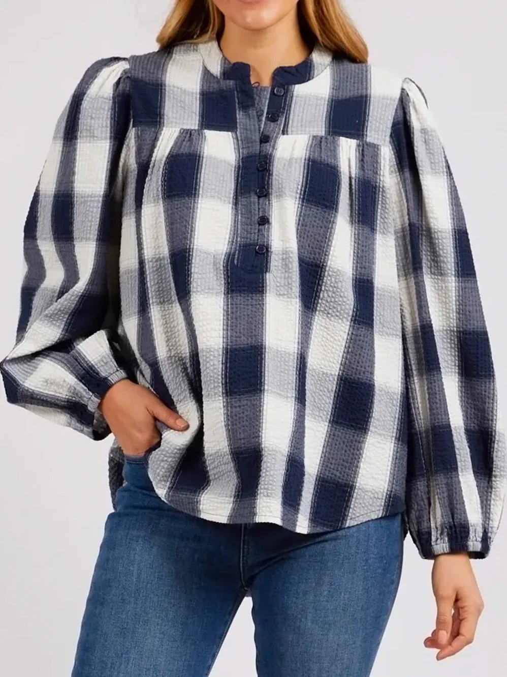 ELM CEDAR CHECK BLOUSE sold by Yeltuor