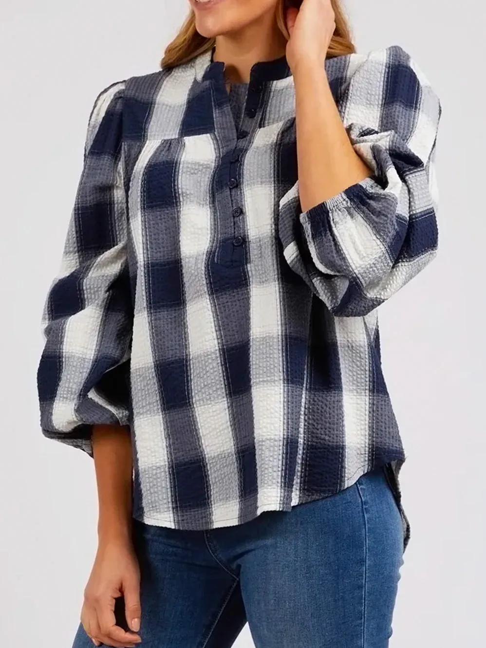 ELM CEDAR CHECK BLOUSE sold by Yeltuor product image thumbnail 2