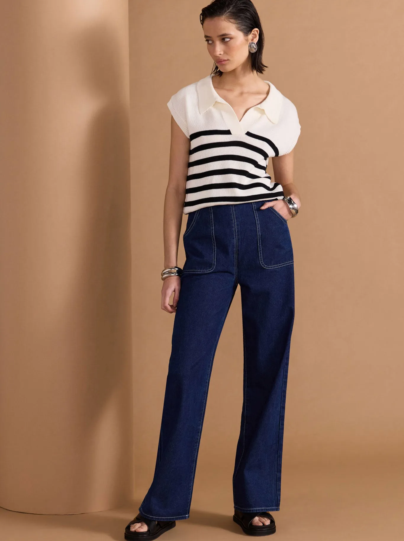 STAPLE THE LABEL AUGUSTA HIGH WASITED JEANS sold by Yeltuor product image thumbnail 4