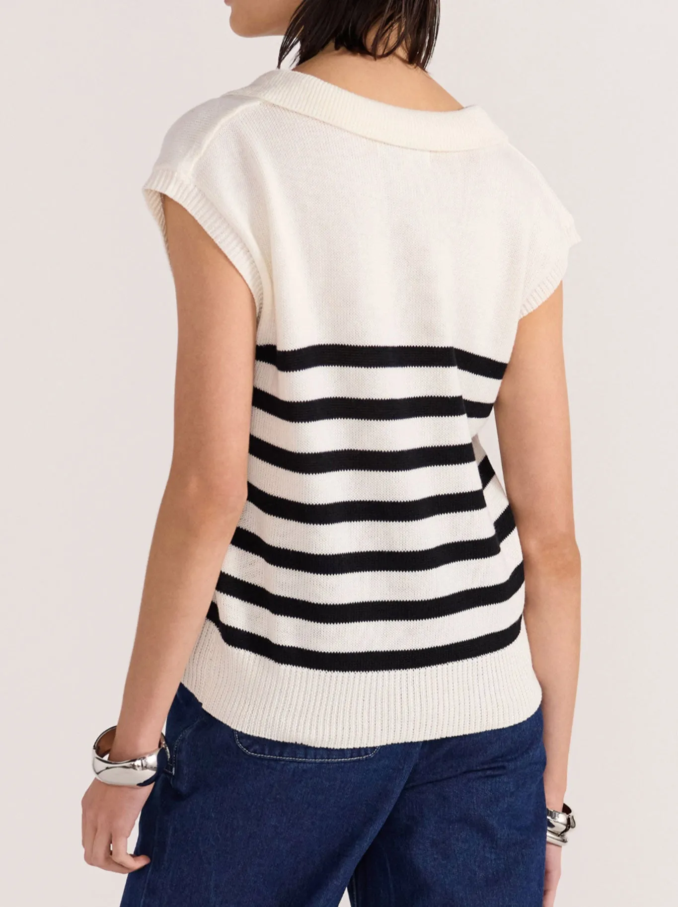 STAPLE THE LABEL REMI STRIPED POLO KNIT sold by Yeltuor product image thumbnail 3