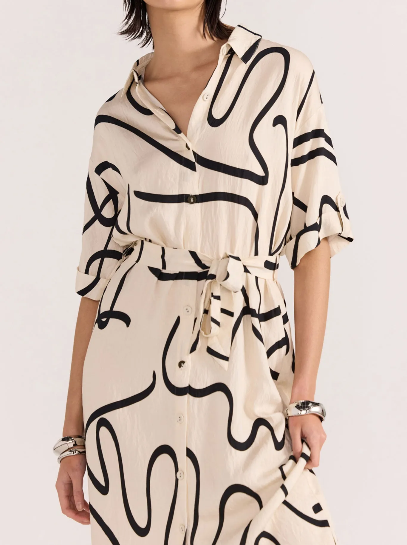 STAPLE THE LABEL ZENITH MIDI SHIRT DRESS sold by Yeltuor product image thumbnail 3