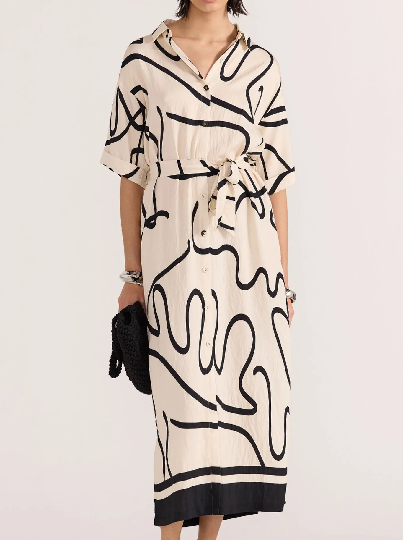 STAPLE THE LABEL ZENITH MIDI SHIRT DRESS sold by Yeltuor