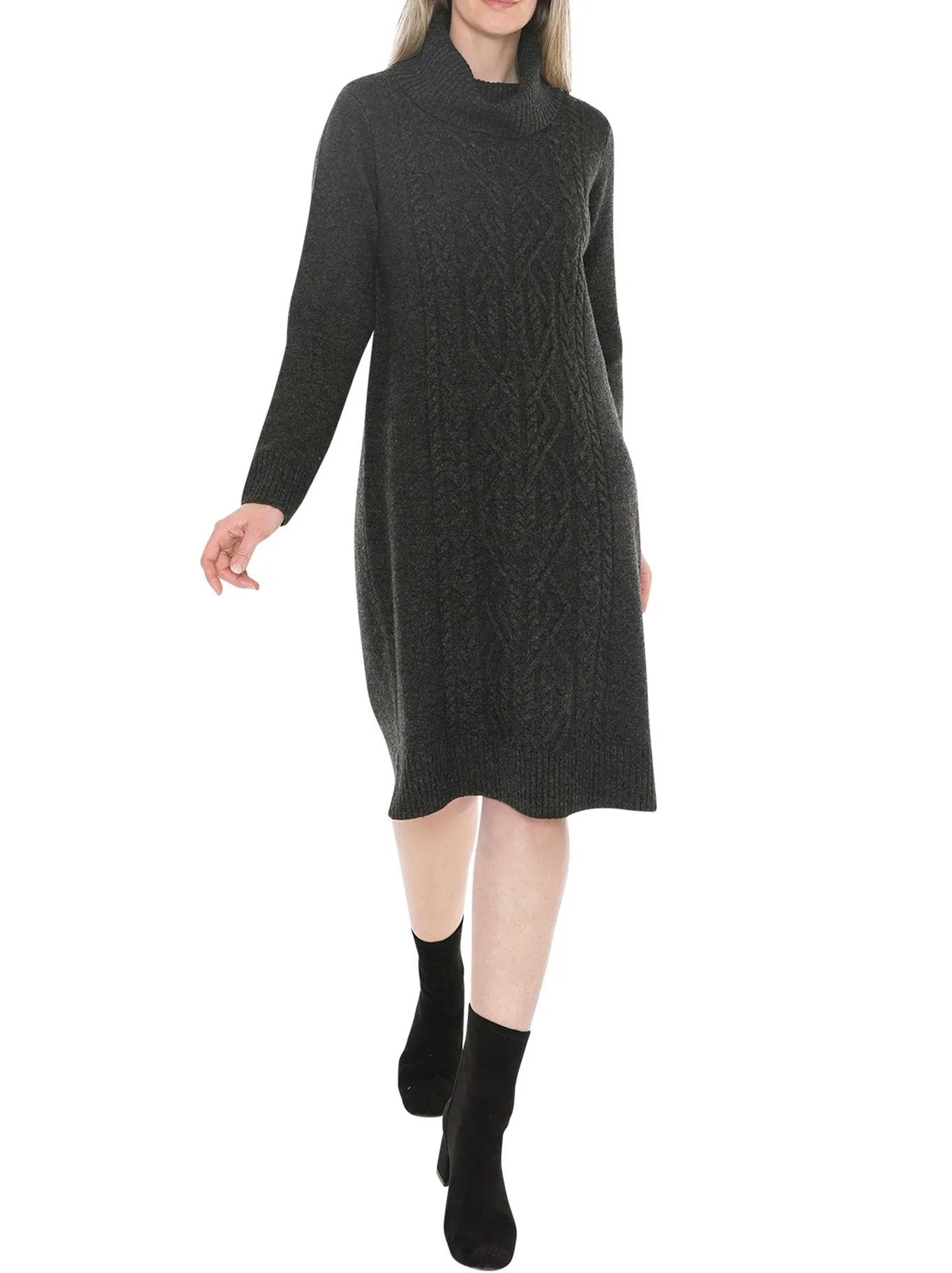 JUMP CABLE DETAILED KNIT DRESS sold by Yeltuor product image thumbnail 2