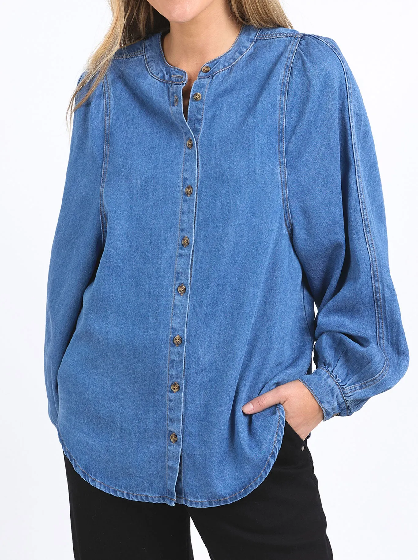 ELM BROOKE DENIM SHIRT sold by Yeltuor