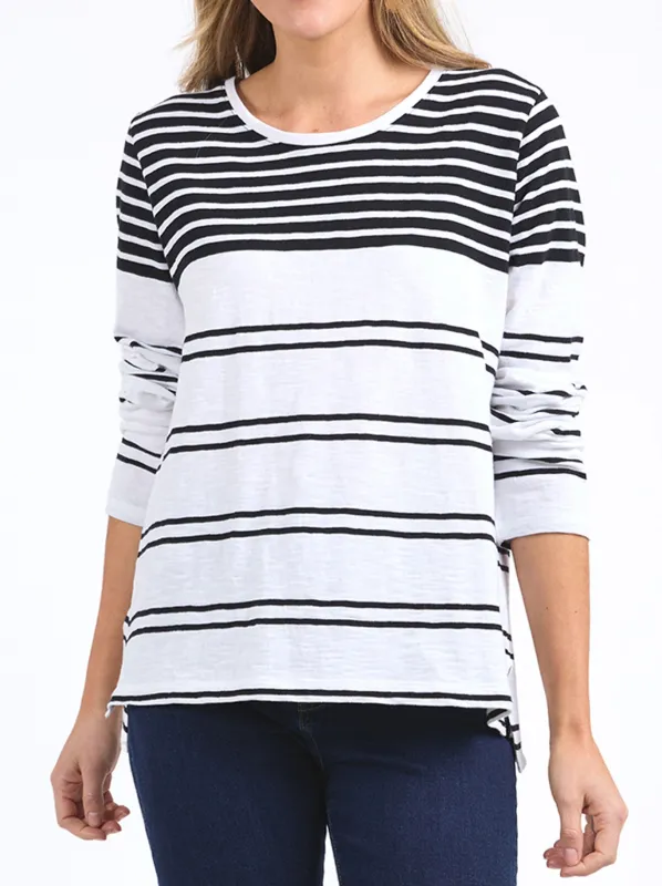 ELM LEXA STRIPE LONG SLEEVE TEE sold by Yeltuor