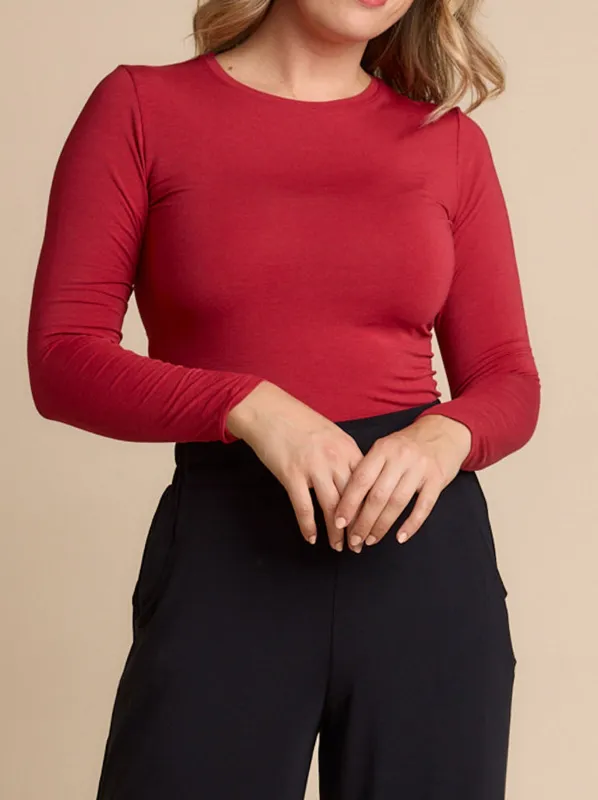 TANI MARLE LONG SLEEVE HIGH NECK TOP made by Yeltuor