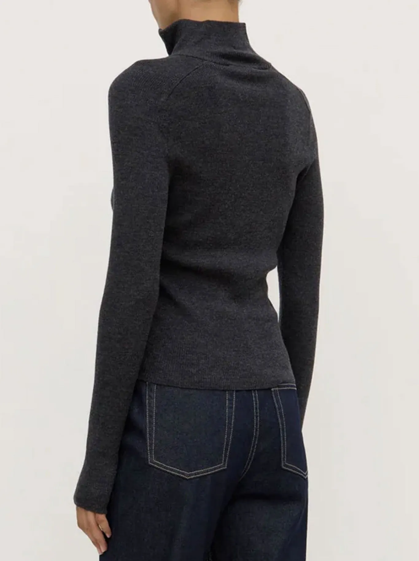 ASSEMBLY LABEL LAINE QUARTER ZIP WOOL KNIT sold by Yeltuor product image thumbnail 4