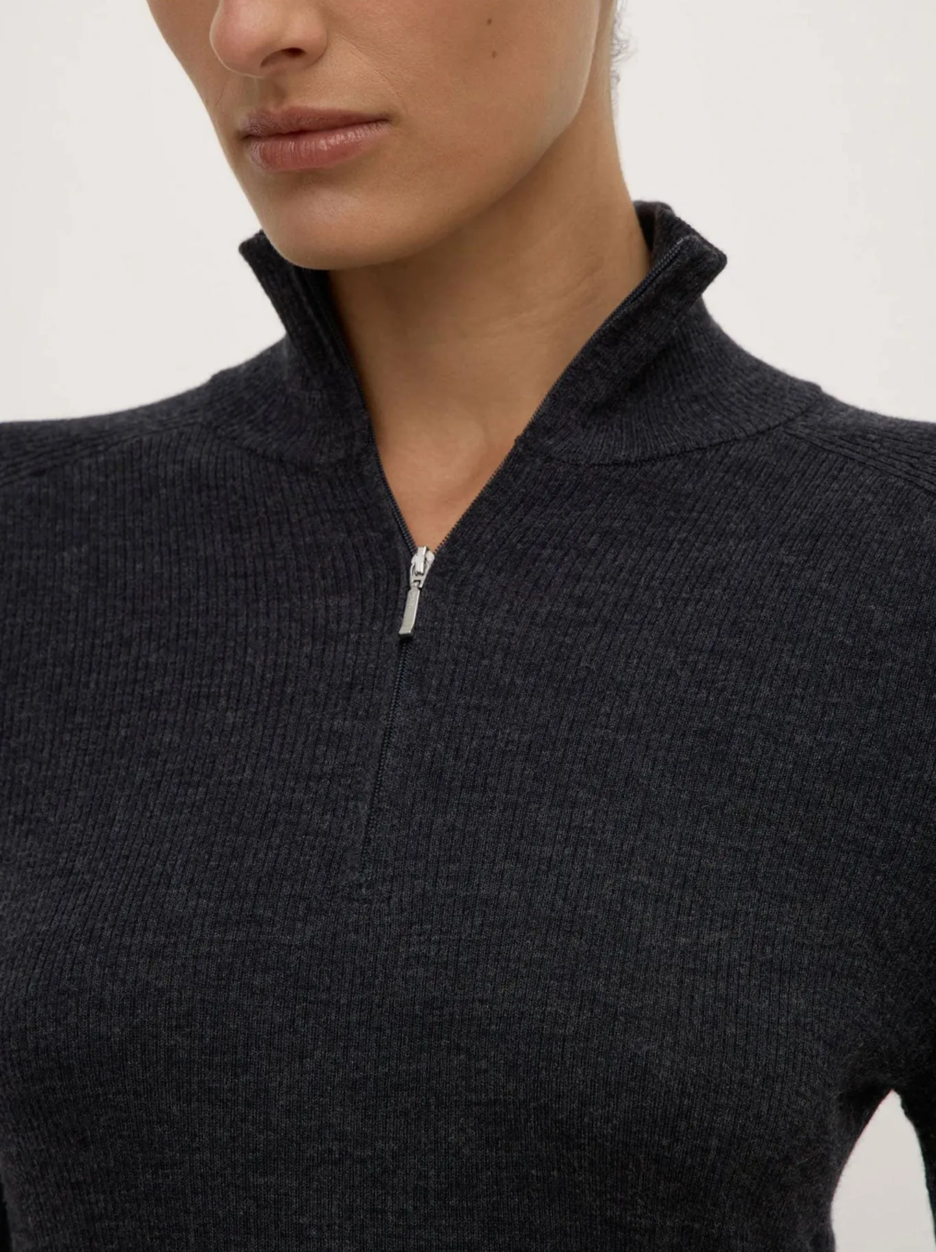 ASSEMBLY LABEL LAINE QUARTER ZIP WOOL KNIT sold by Yeltuor product image thumbnail 3