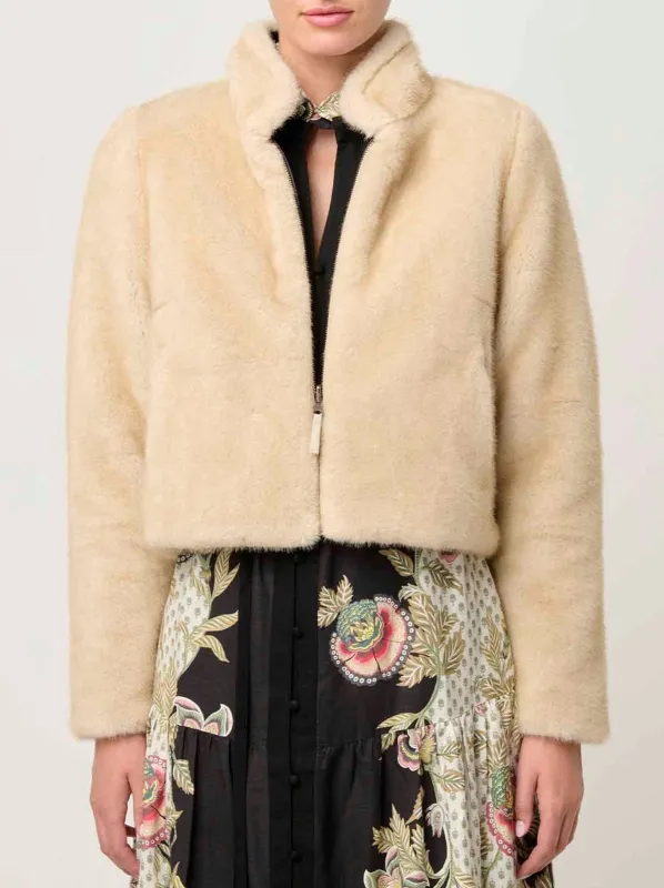 ONCE WAS RYLIE REVERSIBLE FAUX FUR JACKET sold by Yeltuor