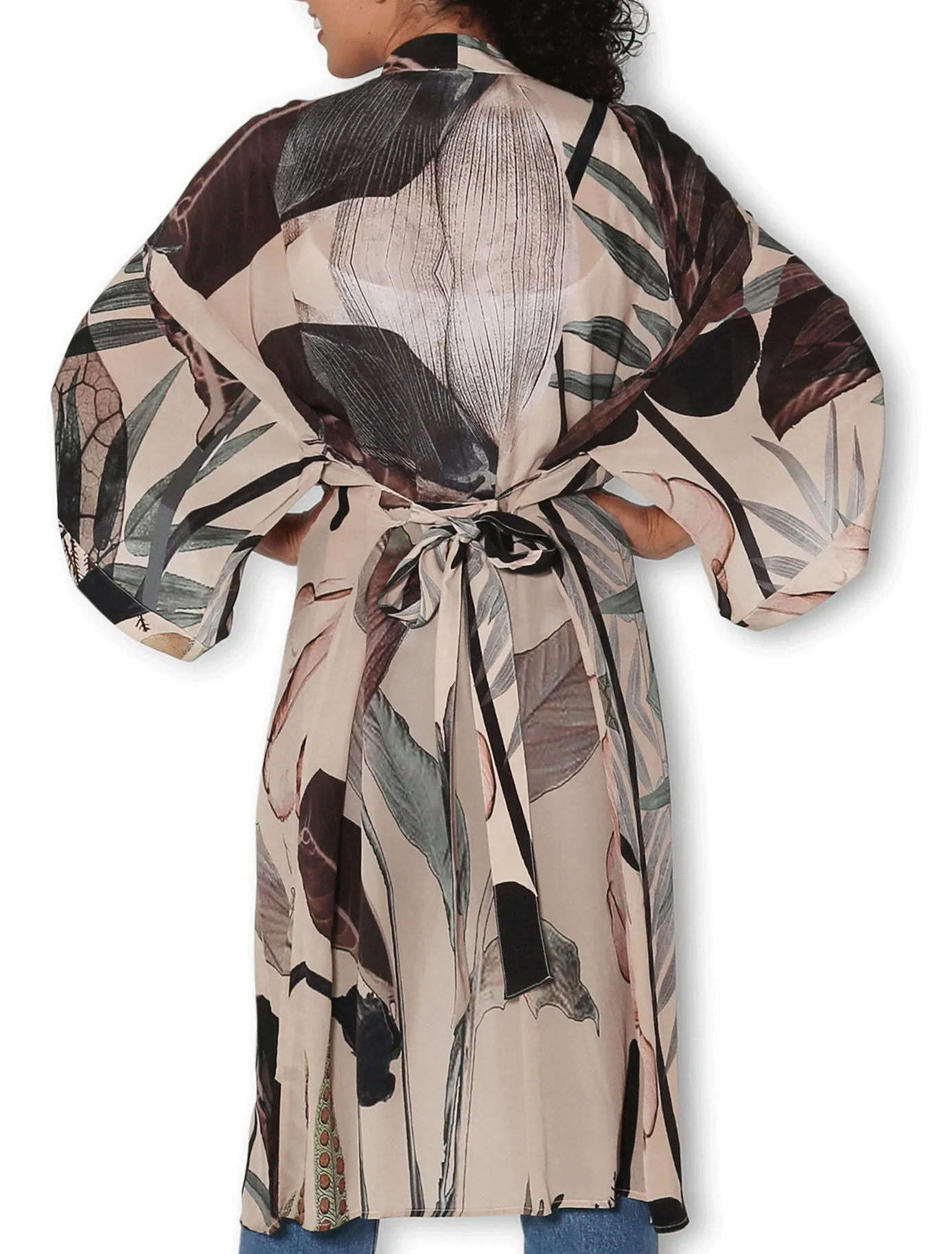 THE ARTISTS LABEL RADIO GARDEN LONG SILK KIMONO sold by Yeltuor product image thumbnail 3