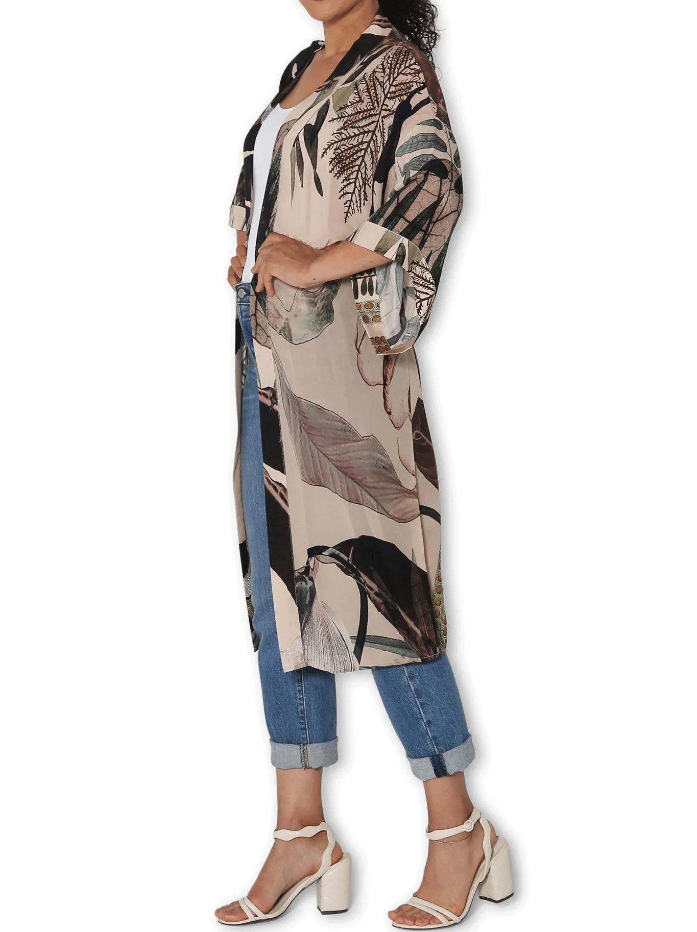 THE ARTISTS LABEL RADIO GARDEN LONG SILK KIMONO sold by Yeltuor product image thumbnail 2
