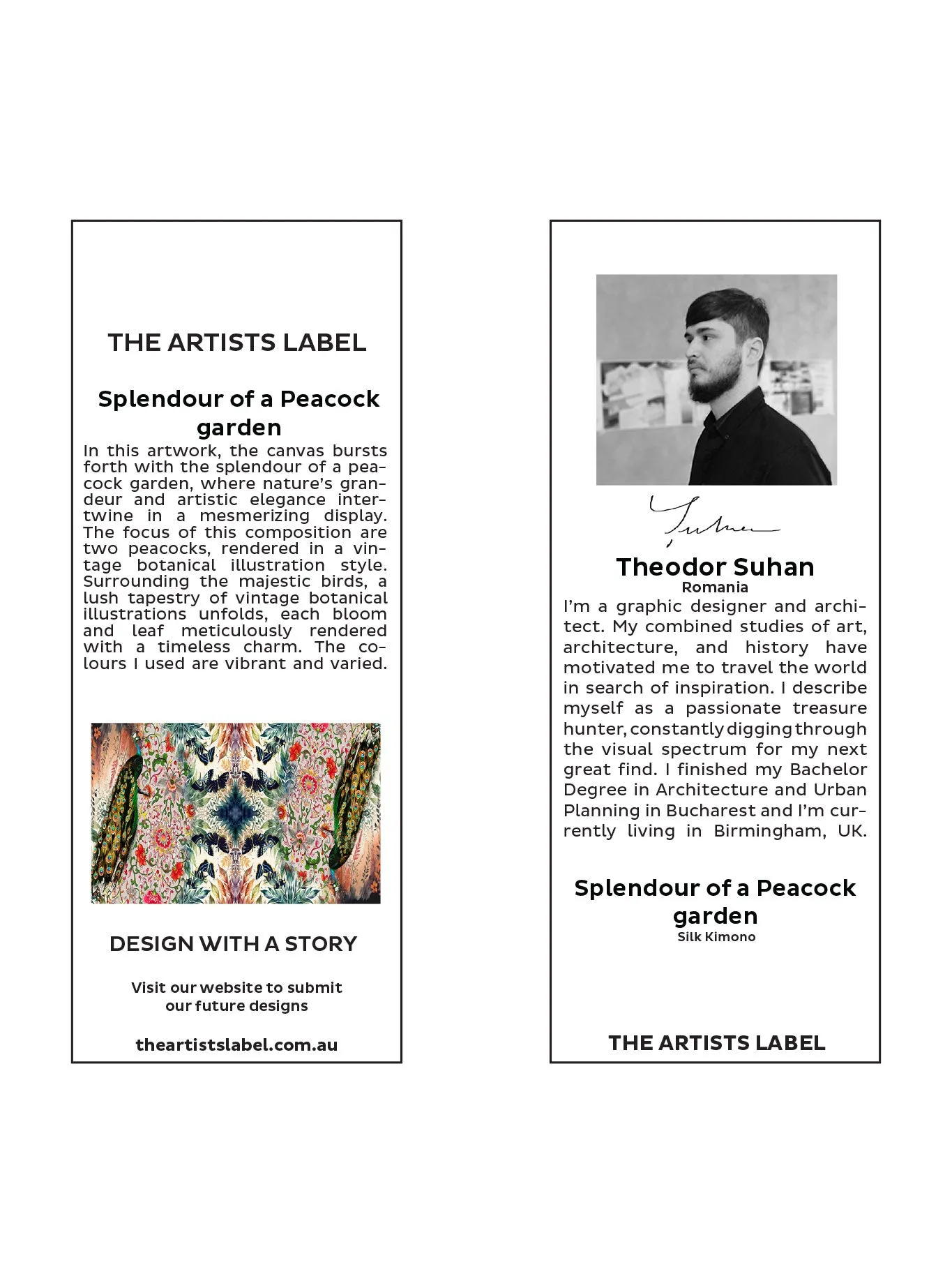 THE ARTISTS LABEL SPENDOUR OF PEACOCK SILK KIMONO sold by Yeltuor product image thumbnail 4