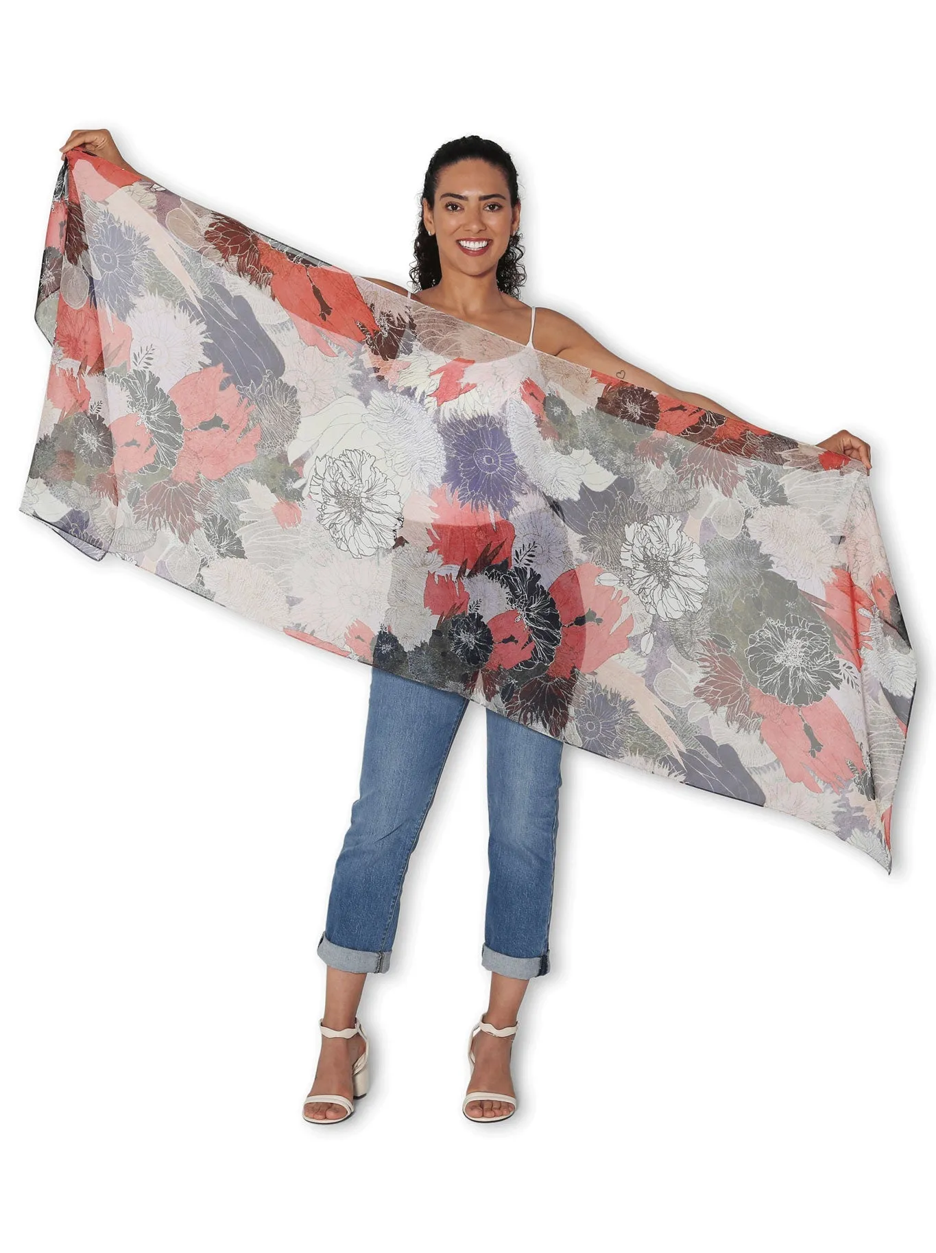 THE ARTISTS LABEL CHINE BLOOM SILK SCARF sold by Yeltuor product image thumbnail 2