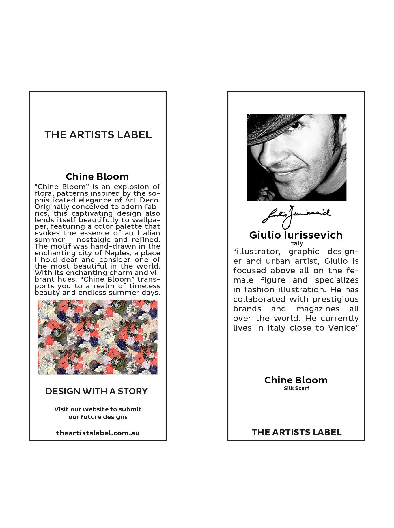 THE ARTISTS LABEL CHINE BLOOM SILK SCARF sold by Yeltuor product image thumbnail 3