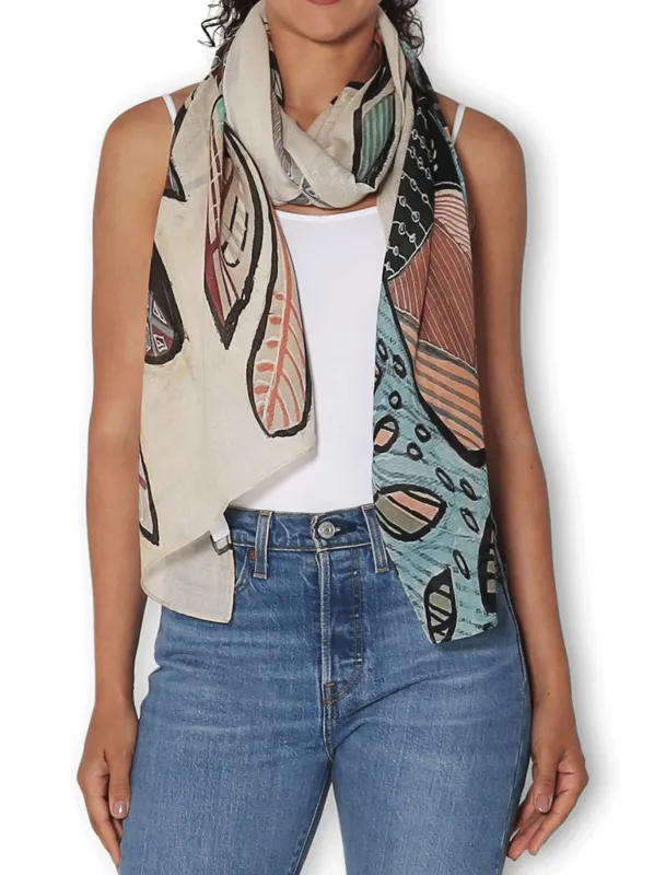 THE ARTISTS LABEL POTTED PLANTS WOOL SCARF sold by Yeltuor