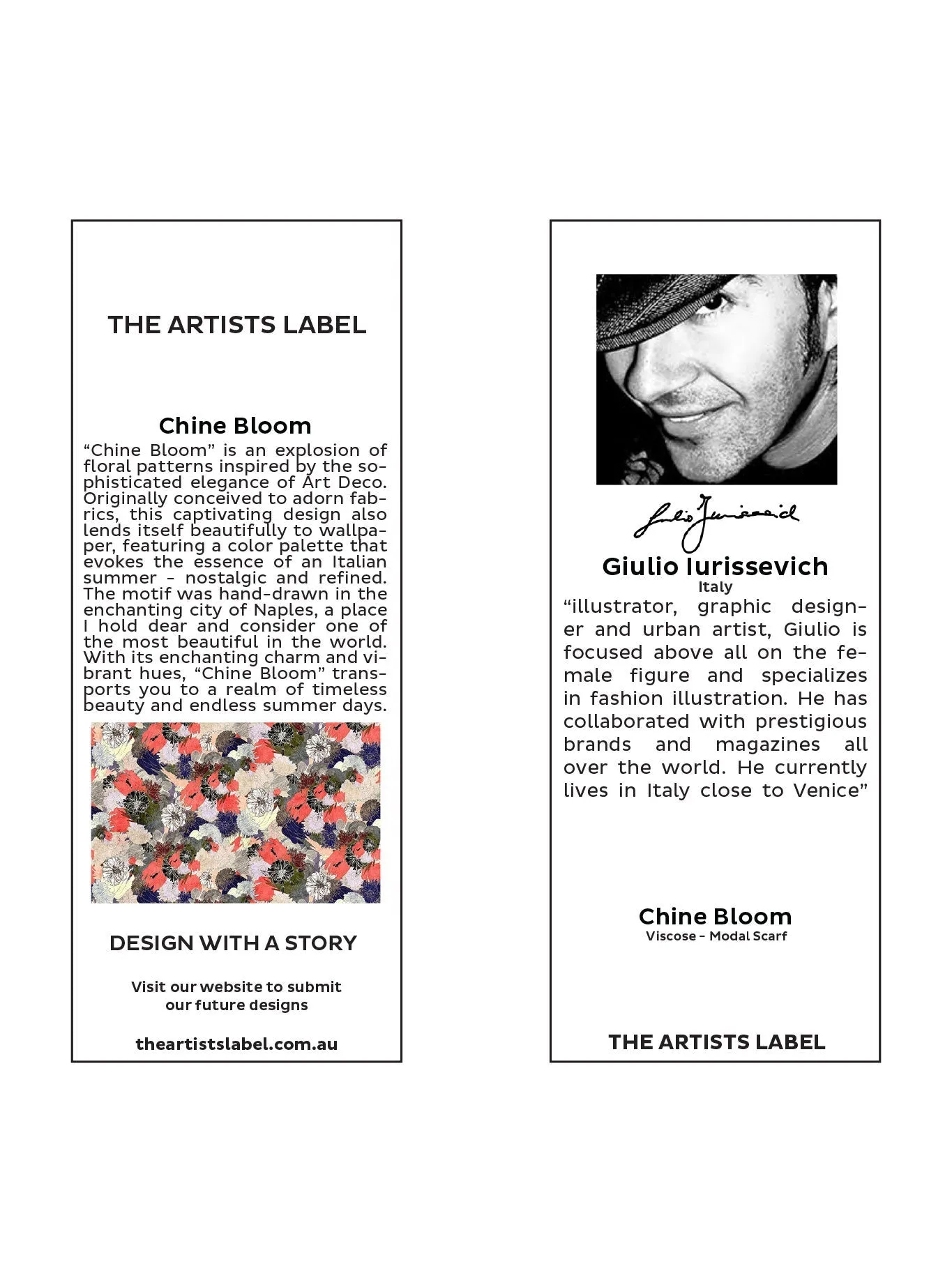 THE ARTISTS LABEL CHINE BLOOM SCARF sold by Yeltuor product image thumbnail 3