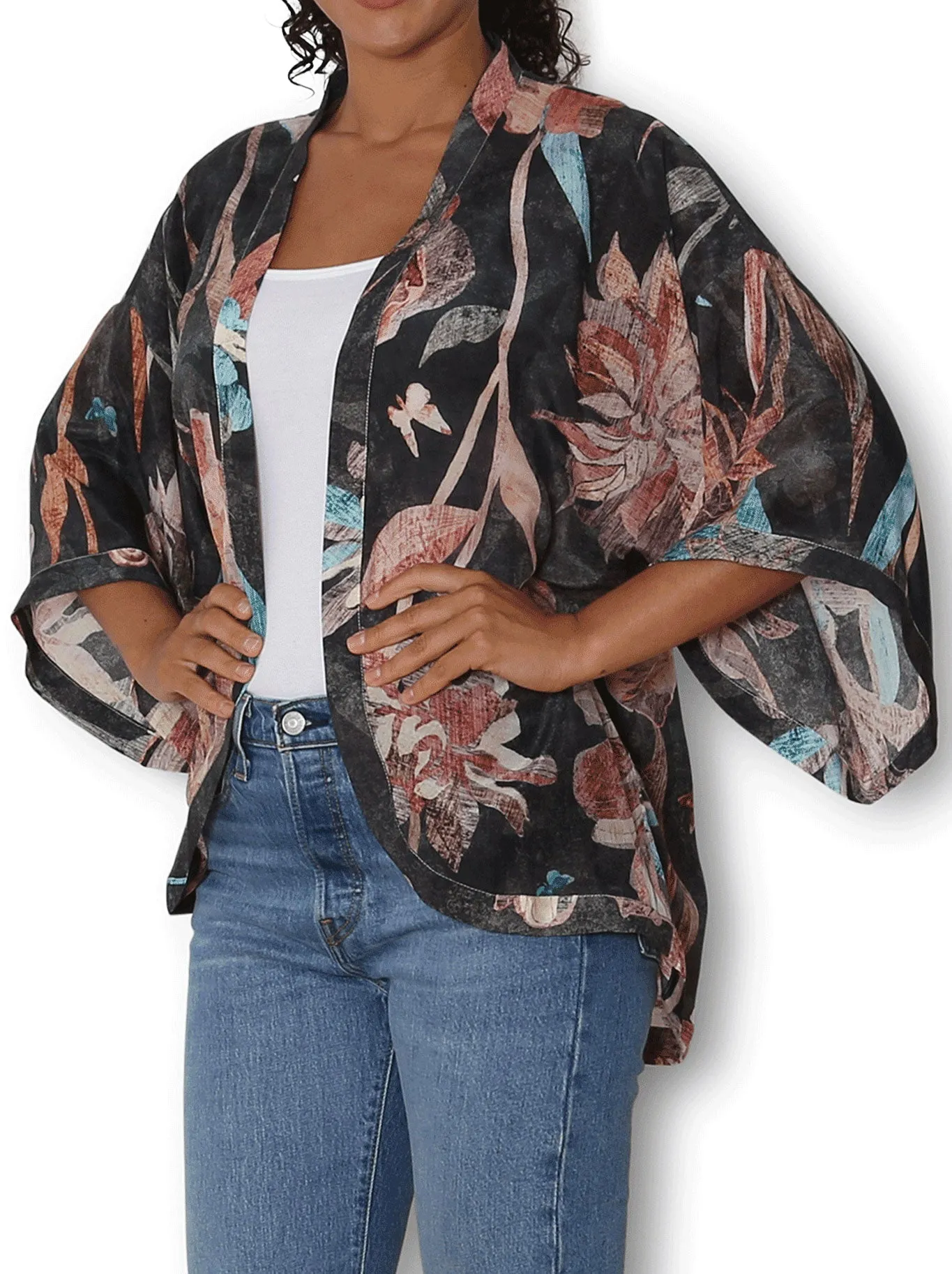 THE ARTISTS LABEL PUZZLE BLOOM SILK KIMONO sold by Yeltuor product image thumbnail 2