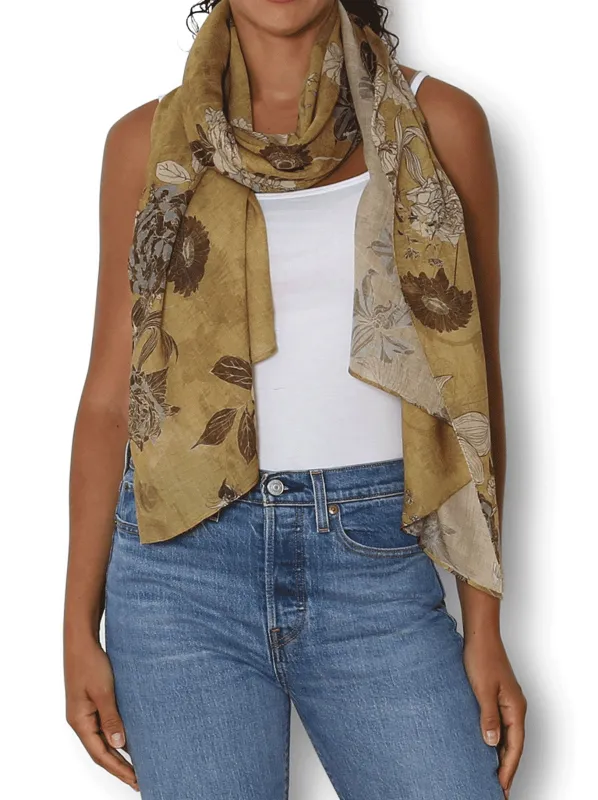 THE ARTISTS LABEL ORIENTE FOULARD WOOL SCARF sold by Yeltuor