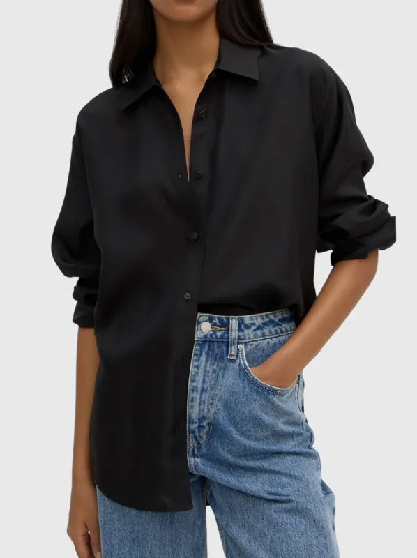 ASSEMBLY LABEL SPENCER LONG SLEEVE SILK SHIRT sold by Yeltuor