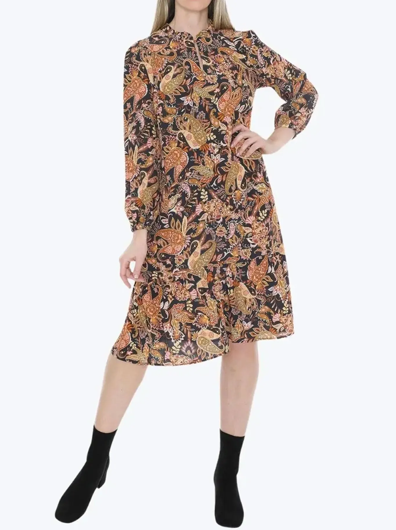 JUMP FOLKLORE PAISLEY DRESS sold by Yeltuor product image thumbnail 2