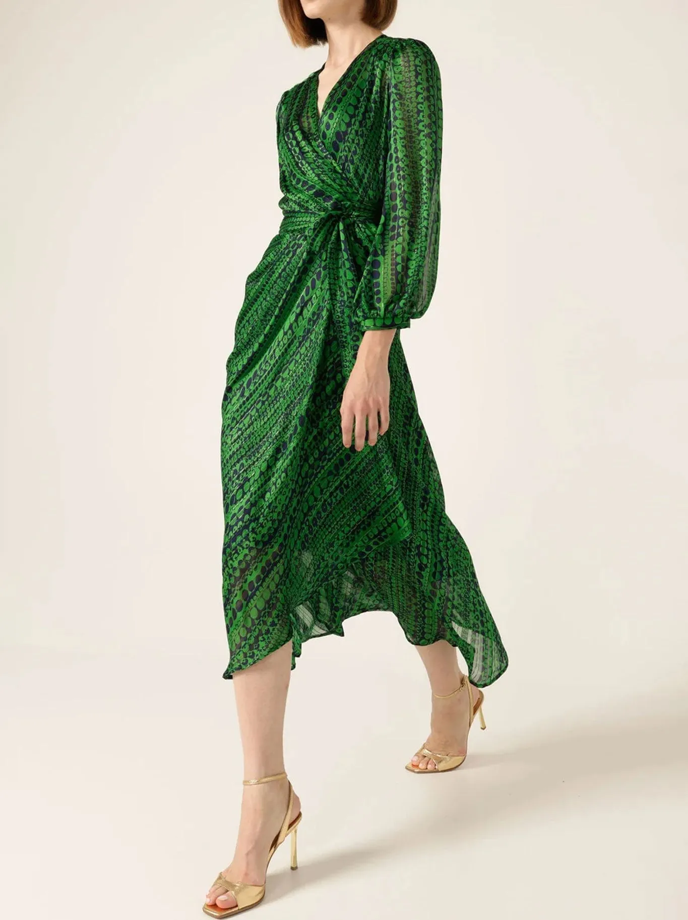 SACHA DRAKE SAVOIR MIDI WRAP DRESS sold by Yeltuor product image thumbnail 2