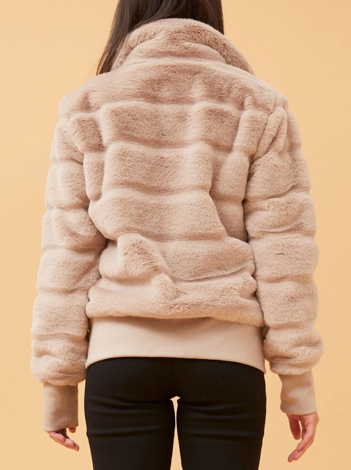 CAROLINE K MORGAN FAUX FUR BOMBER JACKET sold by Yeltuor product image thumbnail 3