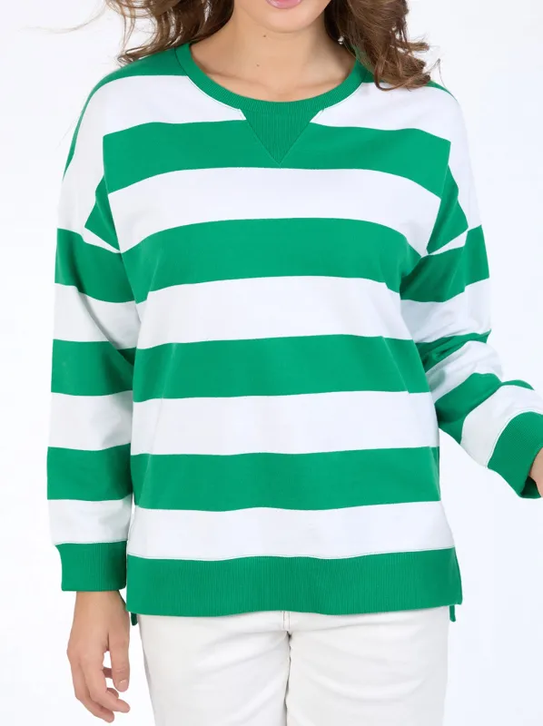 ELM BILLIE BLOCK STRIPE CREW sold by Yeltuor